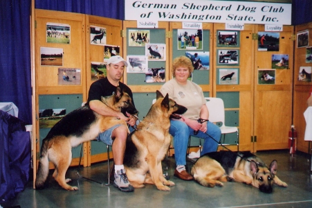 Jeremy and Amanda with Jade, Kaiser and Fritz